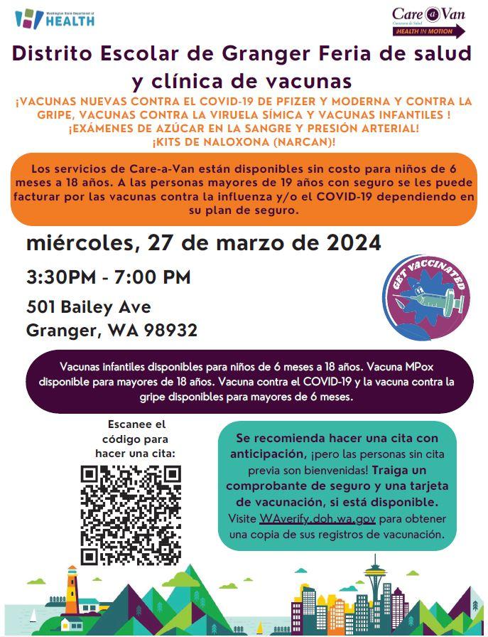health fair & vaccine clinic Spanish